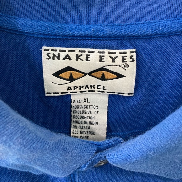 Snake Eyes Apparel Blue Business Casual Golf Polo - Picture 4 of 5